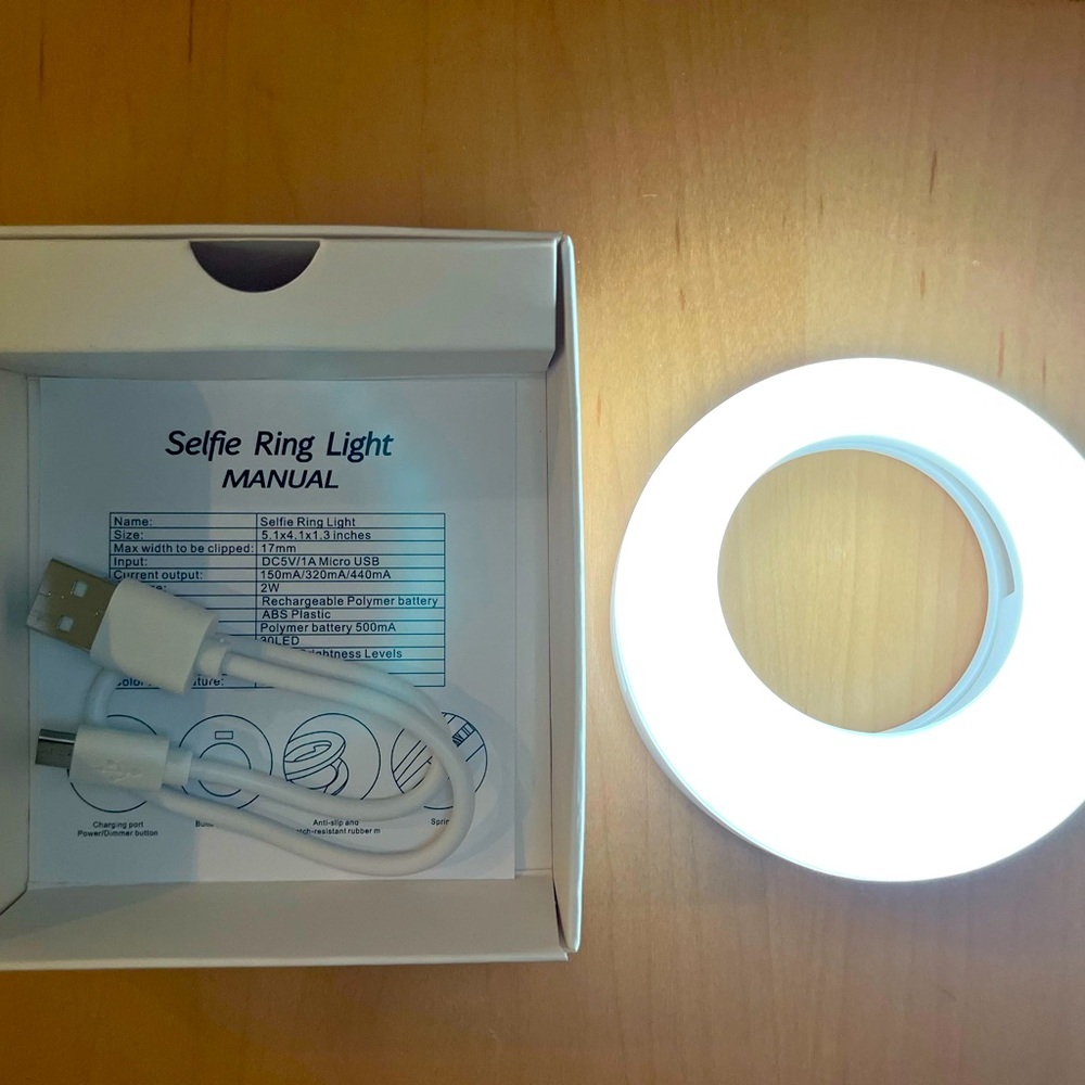 Qiaya Selfie Ring Light, like new